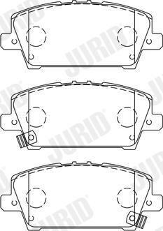 Jurid 572579J - Комплект спирачно феродо, дискови спирачки vvparts.bg