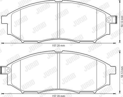 Jurid 572575J - Комплект спирачно феродо, дискови спирачки vvparts.bg