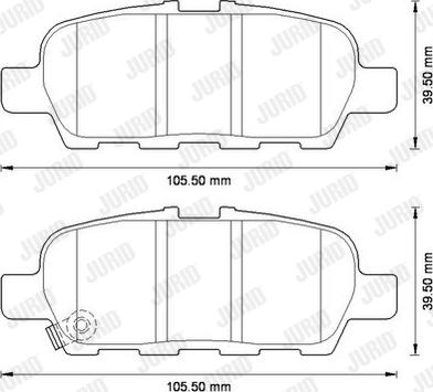 Jurid 572573J - Комплект спирачно феродо, дискови спирачки vvparts.bg