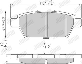 Stop 572490S - Комплект спирачно феродо, дискови спирачки vvparts.bg