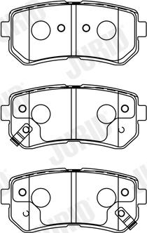 Jurid 572604J - Комплект спирачно феродо, дискови спирачки vvparts.bg