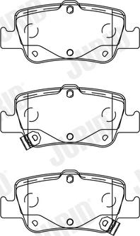 Jurid 572601J - Комплект спирачно феродо, дискови спирачки vvparts.bg