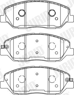 Jurid 572607J - Комплект спирачно феродо, дискови спирачки vvparts.bg