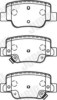 Jurid 572623J - Комплект спирачно феродо, дискови спирачки vvparts.bg