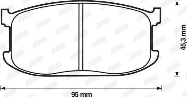 Jurid 572149J - Комплект спирачно феродо, дискови спирачки vvparts.bg