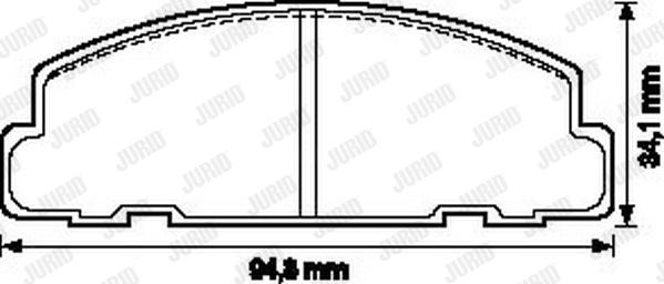 Jurid 572148J - Комплект спирачно феродо, дискови спирачки vvparts.bg