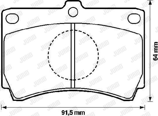 Jurid 572143J - Комплект спирачно феродо, дискови спирачки vvparts.bg