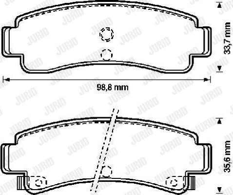 Jurid 572155J - Комплект спирачно феродо, дискови спирачки vvparts.bg