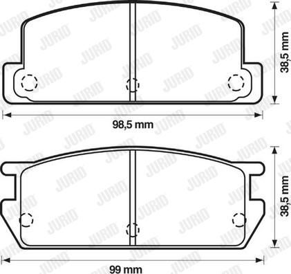 Jurid 572158J - Комплект спирачно феродо, дискови спирачки vvparts.bg