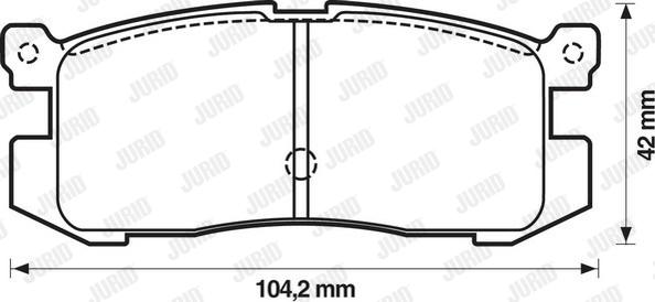 Jurid 572169J - Комплект спирачно феродо, дискови спирачки vvparts.bg