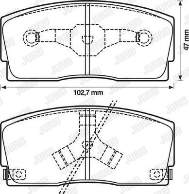 Jurid 572164J - Комплект спирачно феродо, дискови спирачки vvparts.bg