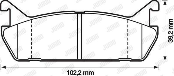 Jurid 572163J - Комплект спирачно феродо, дискови спирачки vvparts.bg