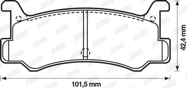 Jurid 572162J - Комплект спирачно феродо, дискови спирачки vvparts.bg