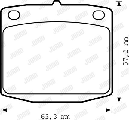 Jurid 572108J - Комплект спирачно феродо, дискови спирачки vvparts.bg