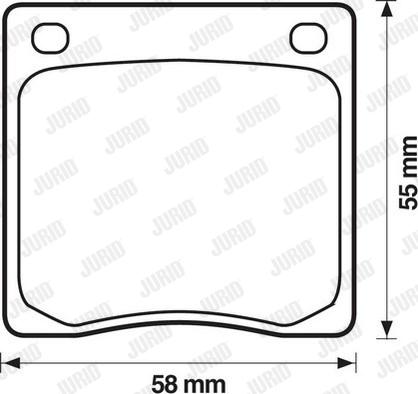 Jurid 572102J - Комплект спирачно феродо, дискови спирачки vvparts.bg