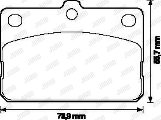 Jurid 572119J - Комплект спирачно феродо, дискови спирачки vvparts.bg