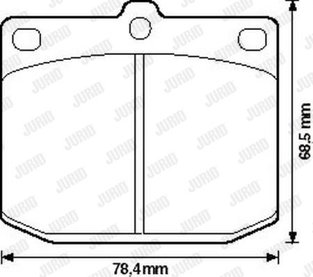 Jurid 572115J - Комплект спирачно феродо, дискови спирачки vvparts.bg