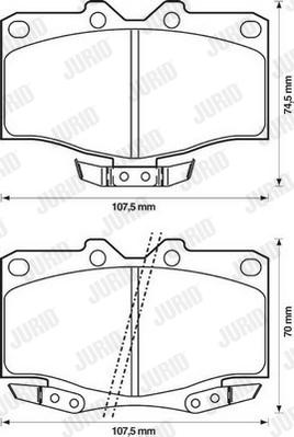 Jurid 572185J - Комплект спирачно феродо, дискови спирачки vvparts.bg