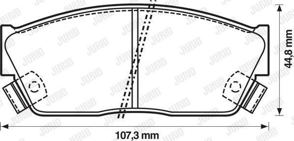 Jurid 572181J - Комплект спирачно феродо, дискови спирачки vvparts.bg