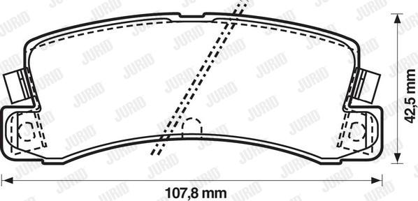 Jurid 572188J - Комплект спирачно феродо, дискови спирачки vvparts.bg