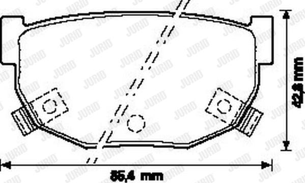 Jurid 572130J - Комплект спирачно феродо, дискови спирачки vvparts.bg