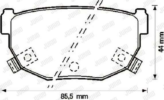 Jurid 572132J - Комплект спирачно феродо, дискови спирачки vvparts.bg