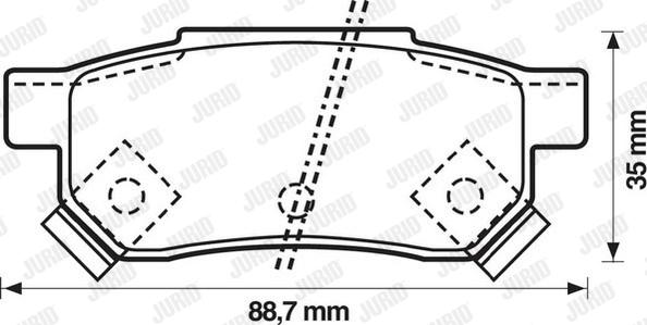 Jurid 572137J - Комплект спирачно феродо, дискови спирачки vvparts.bg