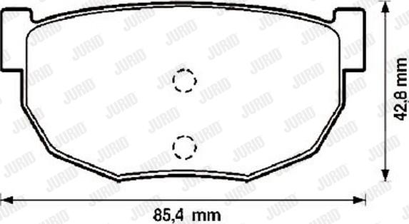 Jurid 572129J - Комплект спирачно феродо, дискови спирачки vvparts.bg