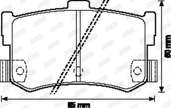 Jurid 572123J - Комплект спирачно феродо, дискови спирачки vvparts.bg