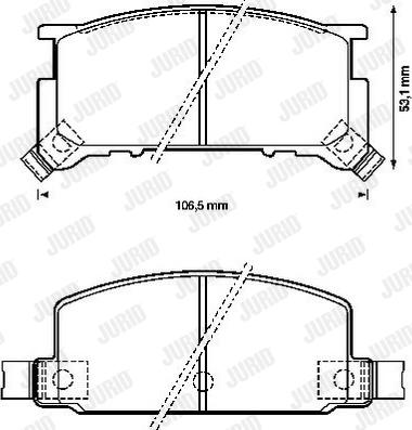 Jurid 572172J - Комплект спирачно феродо, дискови спирачки vvparts.bg