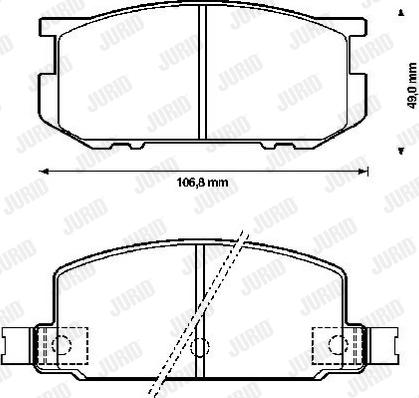 Jurid 572177J - Комплект спирачно феродо, дискови спирачки vvparts.bg