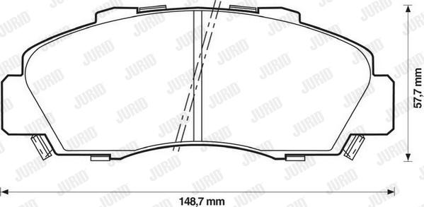 Jurid 572393J - Комплект спирачно феродо, дискови спирачки vvparts.bg