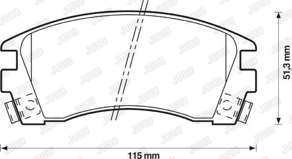 Jurid 572397J - Комплект спирачно феродо, дискови спирачки vvparts.bg