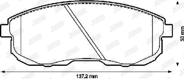 Jurid 572345J - Комплект спирачно феродо, дискови спирачки vvparts.bg