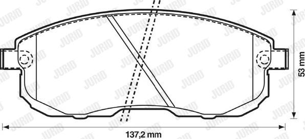 Jurid 572346J - Комплект спирачно феродо, дискови спирачки vvparts.bg