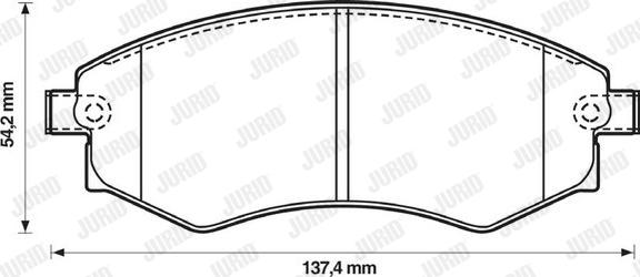 Jurid 572347J - Комплект спирачно феродо, дискови спирачки vvparts.bg