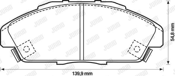 Jurid 572354J - Комплект спирачно феродо, дискови спирачки vvparts.bg