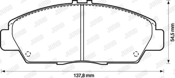 Jurid 572350J - Комплект спирачно феродо, дискови спирачки vvparts.bg