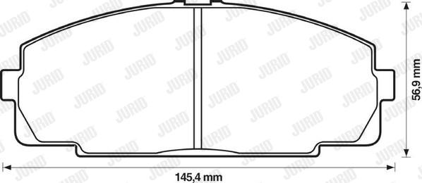 Jurid 572367J - Комплект спирачно феродо, дискови спирачки vvparts.bg