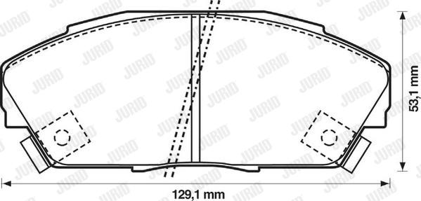 Jurid 572309J - Комплект спирачно феродо, дискови спирачки vvparts.bg