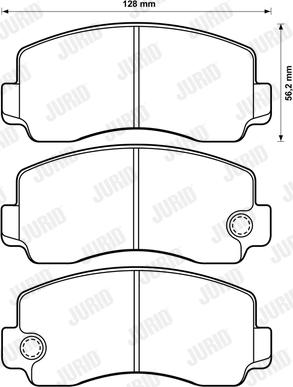 Jurid 572300J - Комплект спирачно феродо, дискови спирачки vvparts.bg