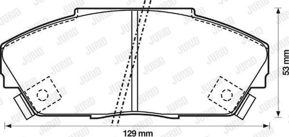 Jurid 572308J - Комплект спирачно феродо, дискови спирачки vvparts.bg