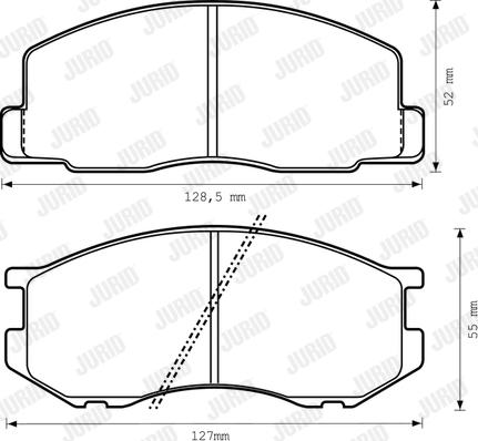 Jurid 572303J - Комплект спирачно феродо, дискови спирачки vvparts.bg