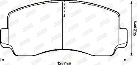 Jurid 572302J - Комплект спирачно феродо, дискови спирачки vvparts.bg