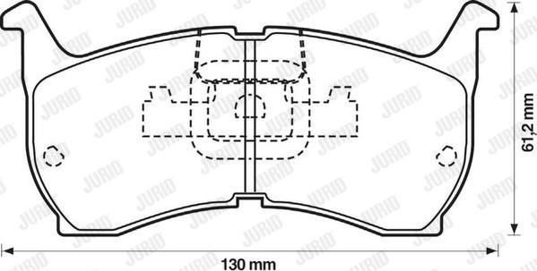 Jurid 572319J - Комплект спирачно феродо, дискови спирачки vvparts.bg