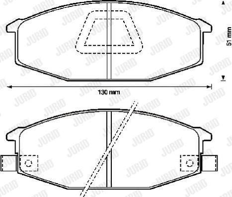 Jurid 572314J - Комплект спирачно феродо, дискови спирачки vvparts.bg