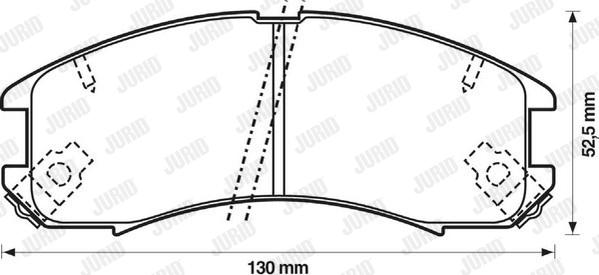 Jurid 572317J - Комплект спирачно феродо, дискови спирачки vvparts.bg