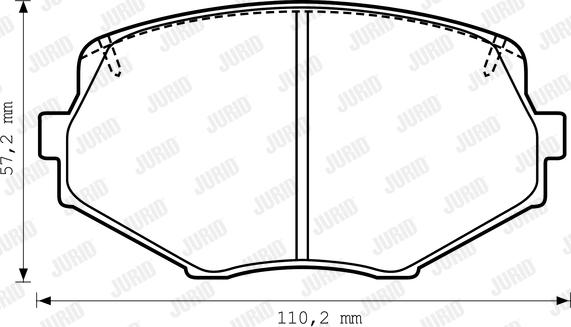 Jurid 572385J - Комплект спирачно феродо, дискови спирачки vvparts.bg