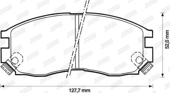 Jurid 572381J - Комплект спирачно феродо, дискови спирачки vvparts.bg