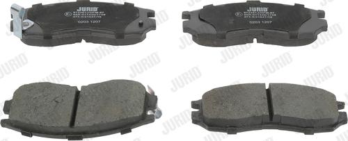 Jurid 572381J - Комплект спирачно феродо, дискови спирачки vvparts.bg